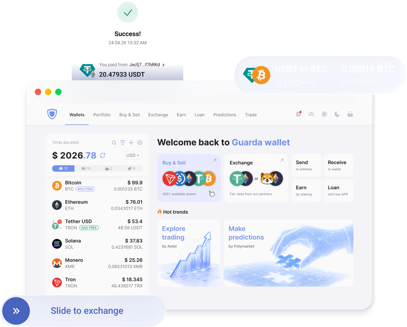 Guarda desktop wallet on macOS